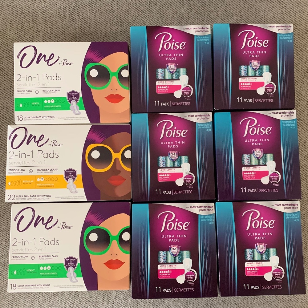 Poise Pads & One by Poise Pads Bundle